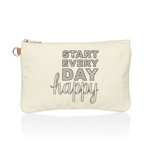 Thirty-One Statement Canvas Zip-Top Pouch - Picture 1 of 1